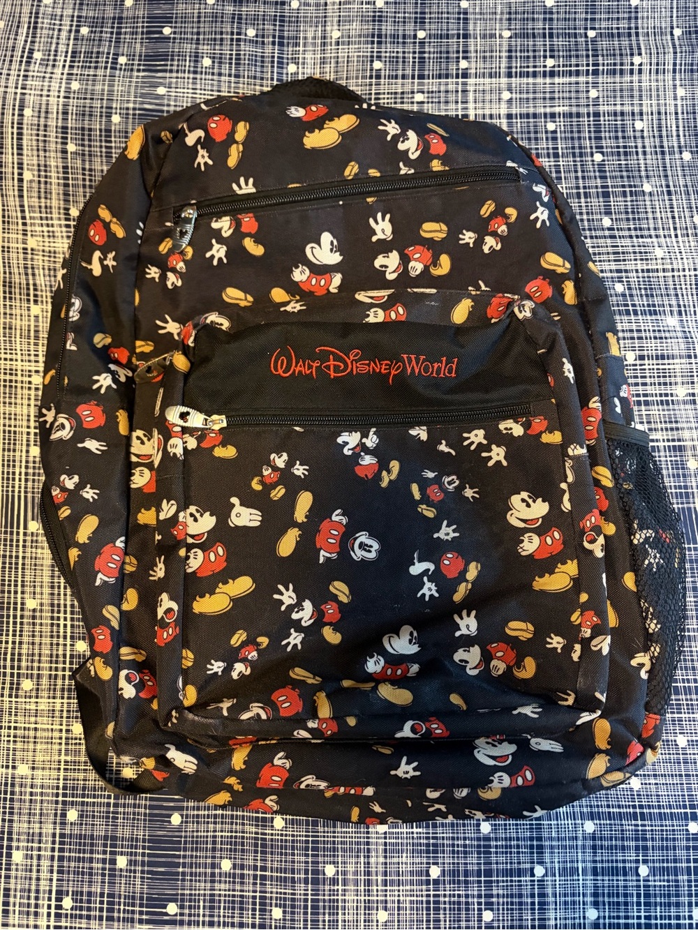 Disney Black Mickey Print Backpack